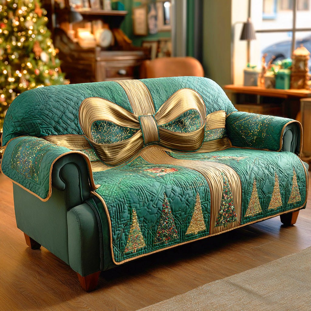 Golden Ribbon Charm Sofa Cover