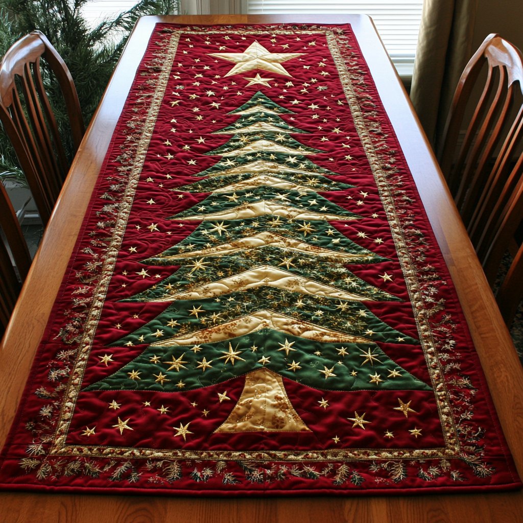 Golden Star Table Runner