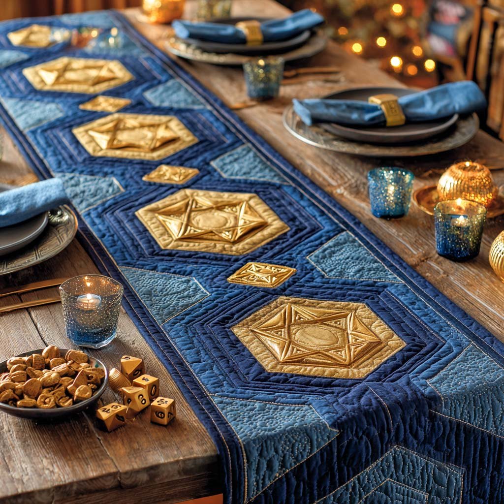 Golden Star Splendor Table Runner