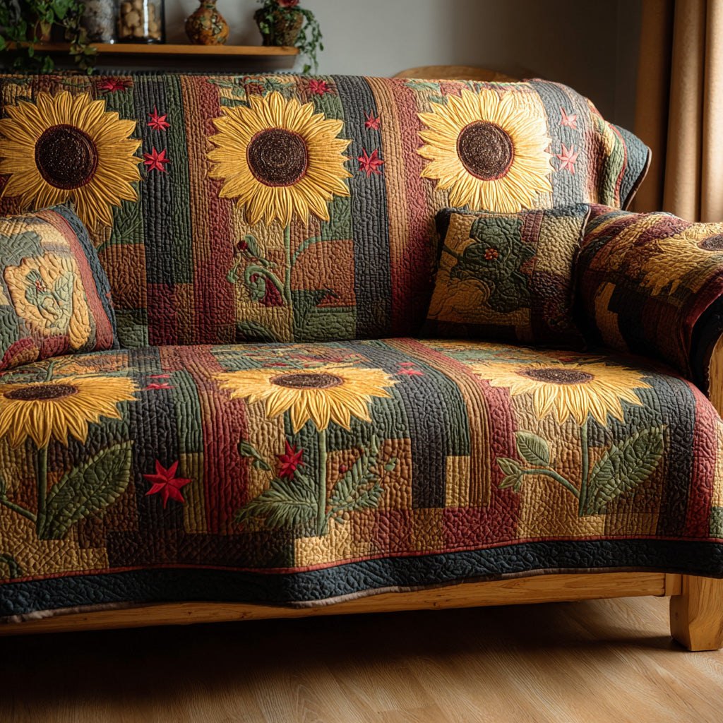 Golden Sun Sofa Cover