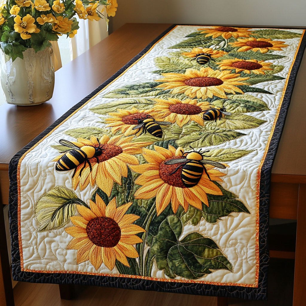 Golden Sunflower Path Table Runner
