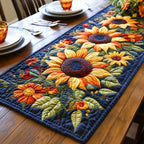 Golden Sunlight Bloom Table Runner