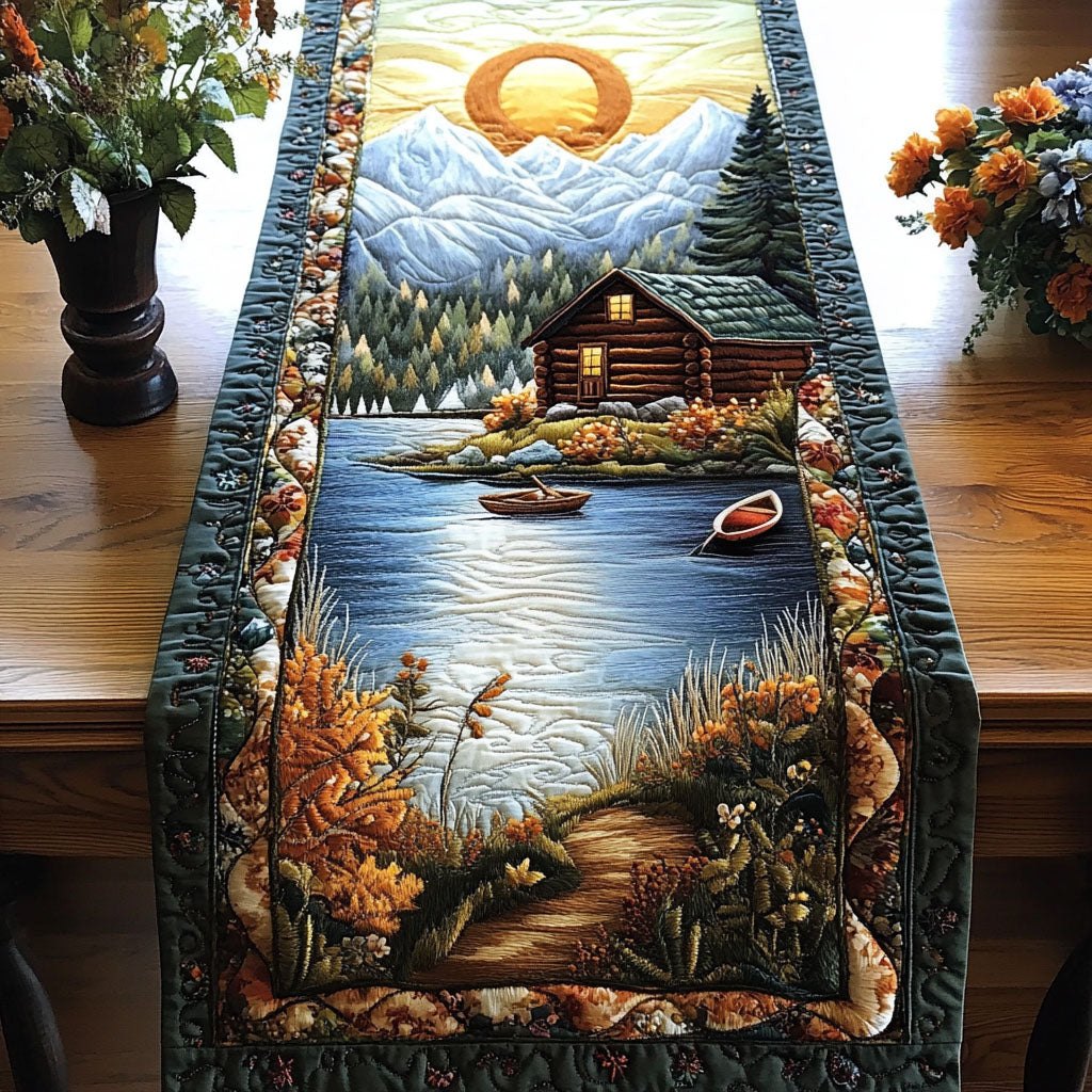 Golden Sunset Lodge Table Runner