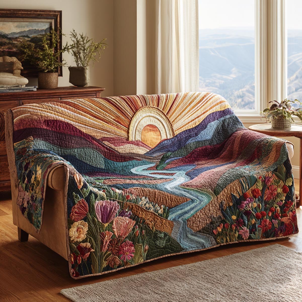 Golden Sunshine Sofa Cover