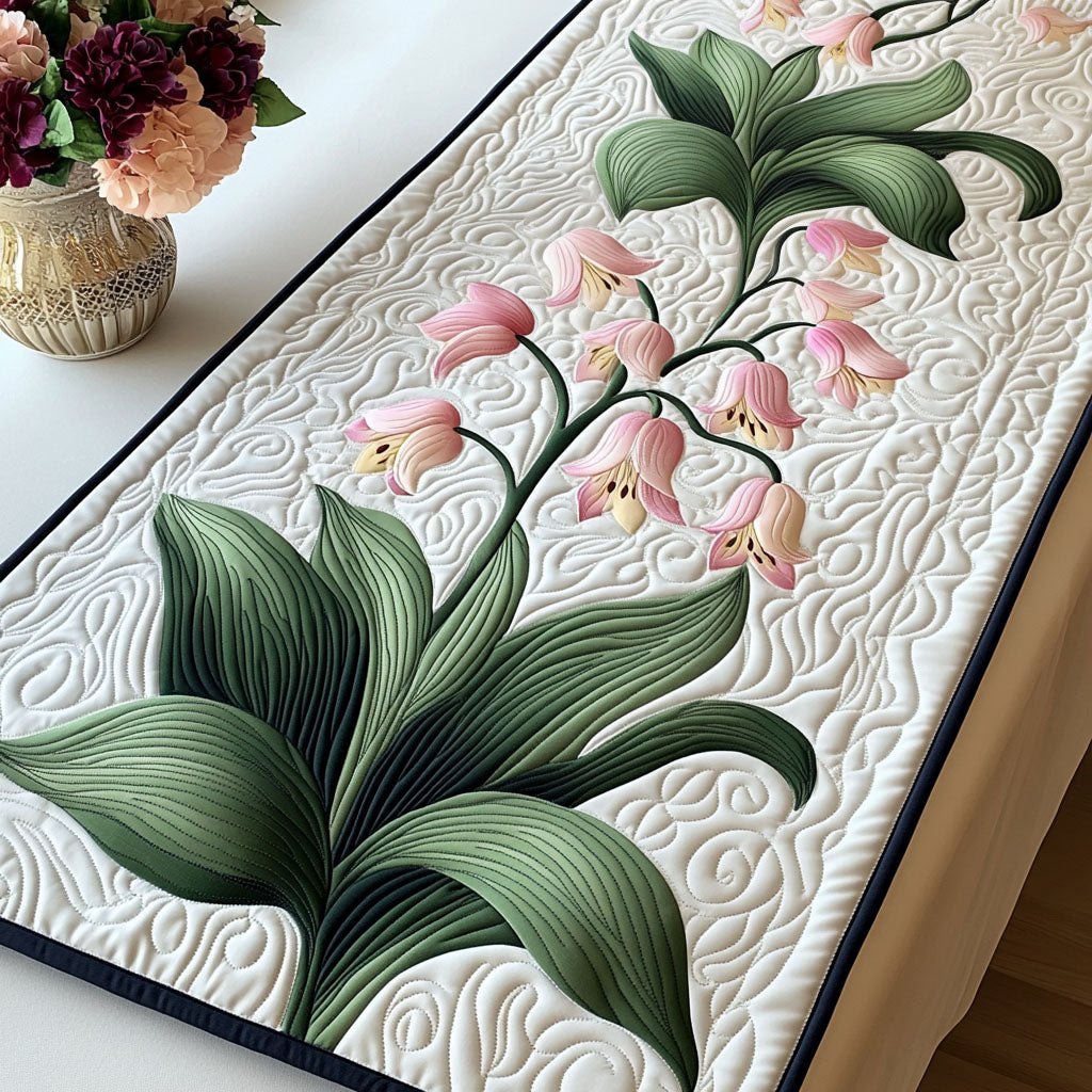 Golden Swirls Table Runner