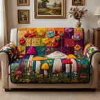 Golden Toadstools Sofa Cover