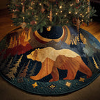 Golden Wanderer Christmas Tree Skirt