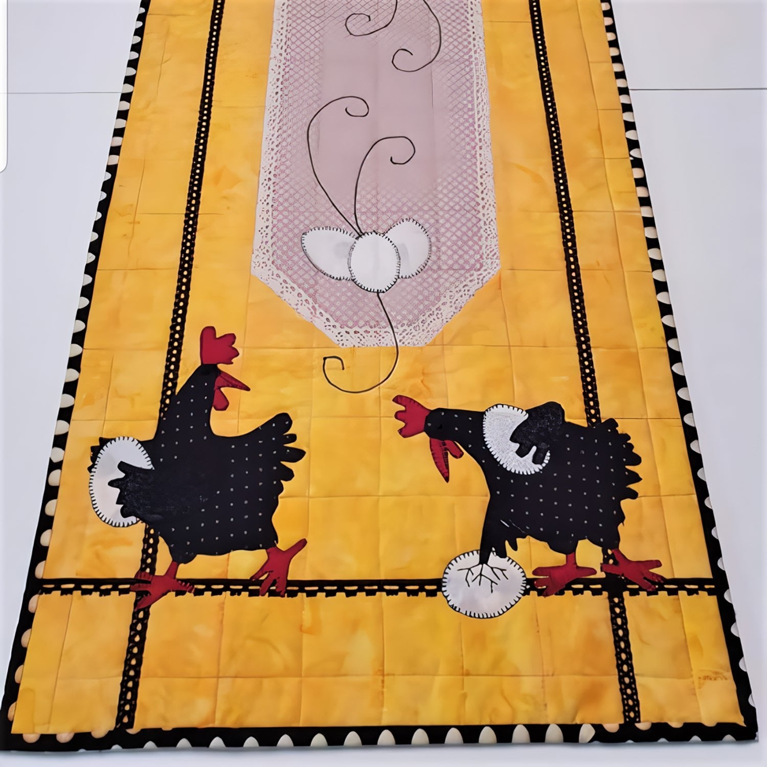 Golden Fields Chicken Table Runner
