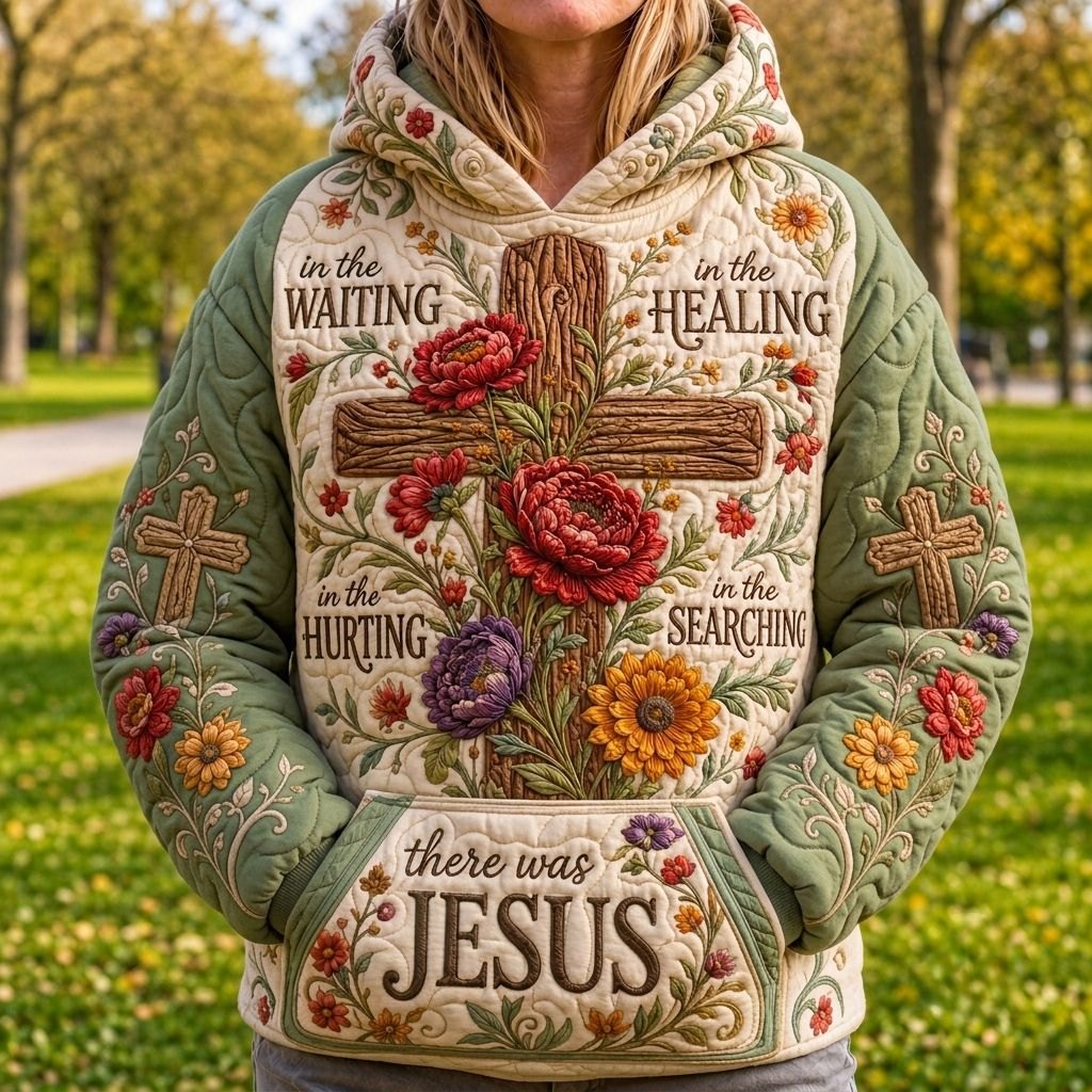 Grace Floral Bible hoodie, all-over print