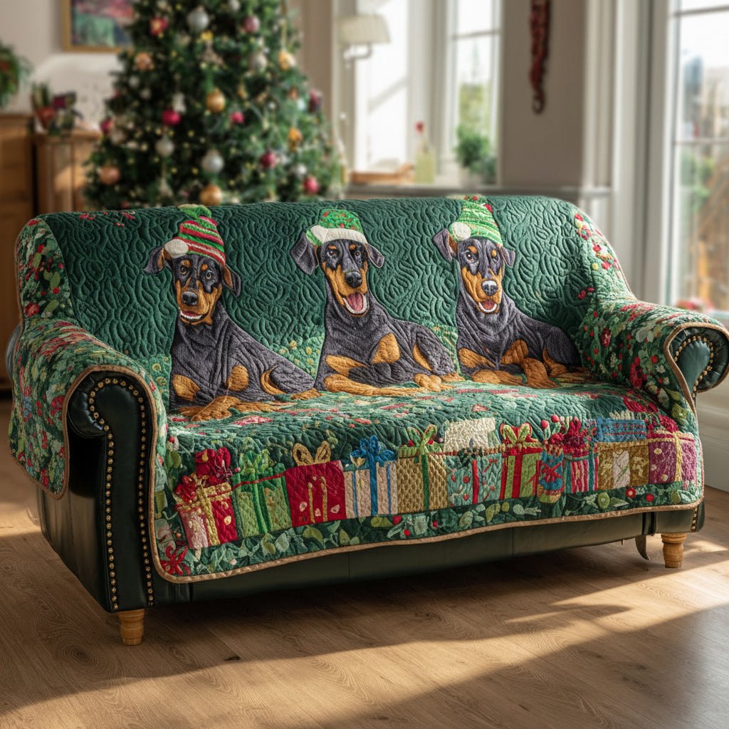 Green Doberman Sofa Cover