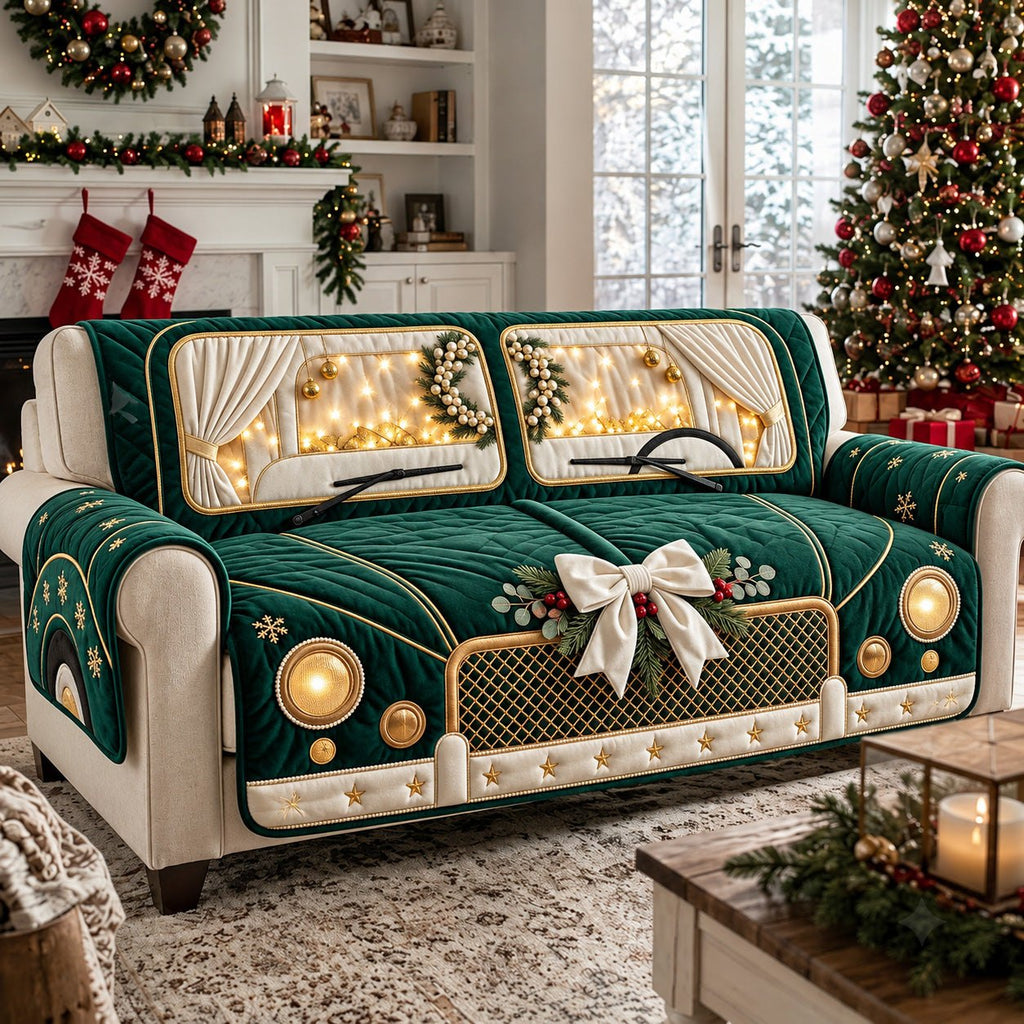 Green Holiday Car Sofa Cover