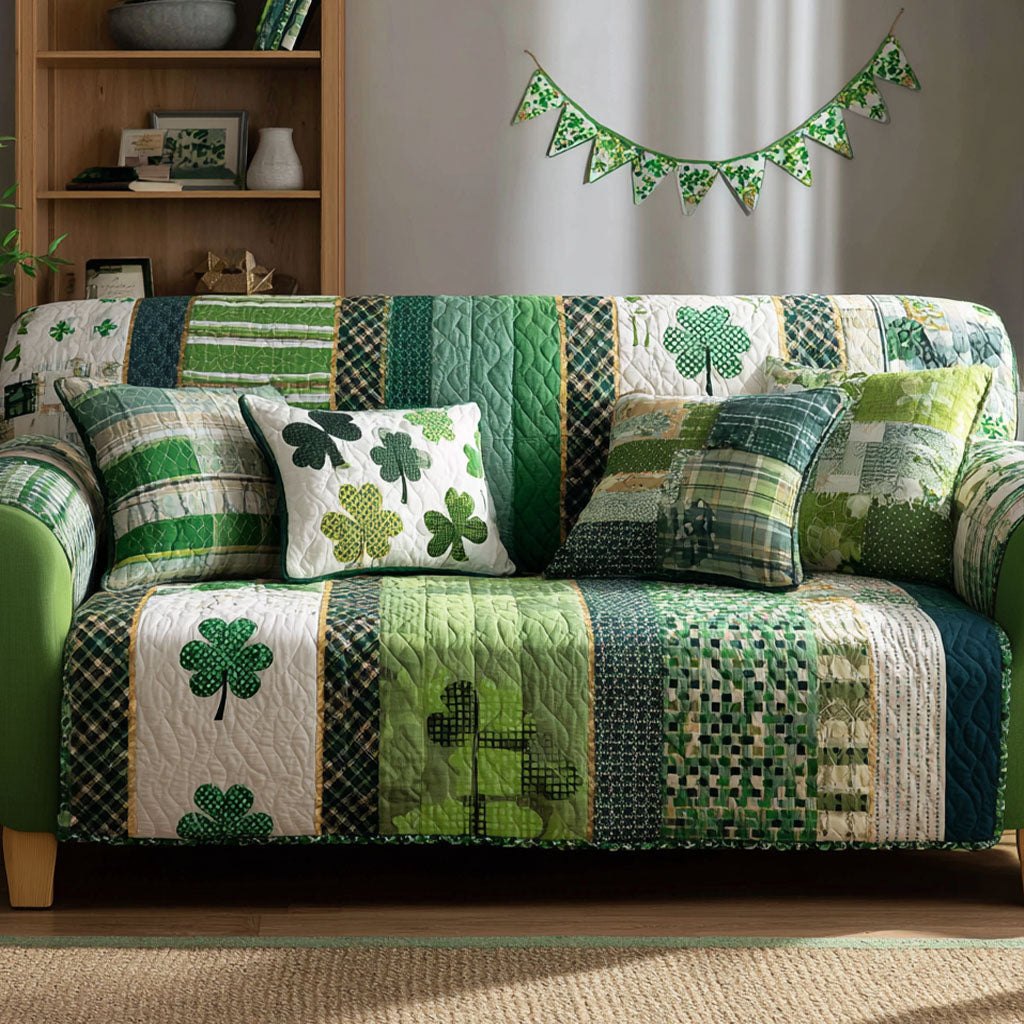 Green Luck Sofa Cover