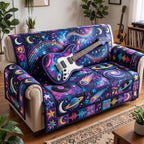 Cosmic Purple Electric Guitar Sofa Cover