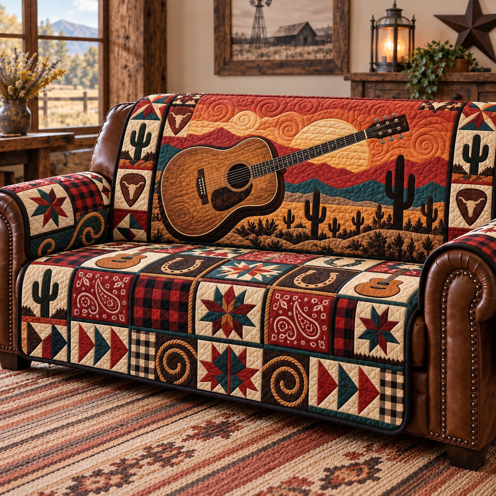 Southwest Cactus Acoustic Guitar Sofa Cover