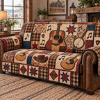 Plaid Banjo Country Guitar Sofa Cover