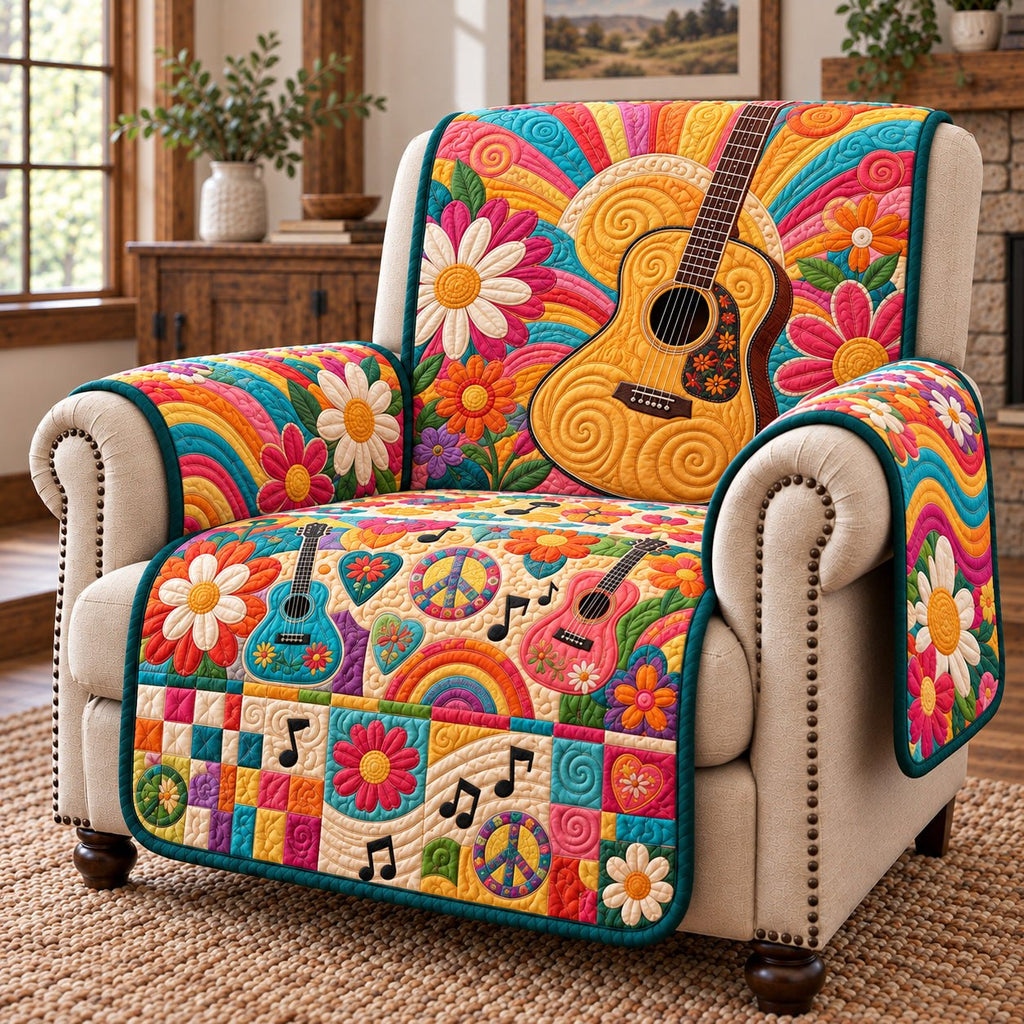 Groovy Sunflower Acoustic Guitar Sofa Cover