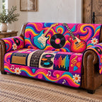 Psychedelic Swirl Guitar Sofa Cover