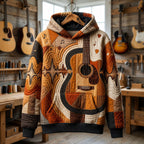Guitar Soundwave hoodie, all-over print
