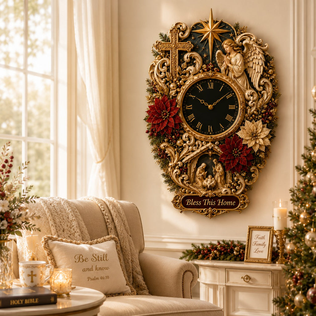 Christian Custom Name Wall Clock — personalized with a custom name