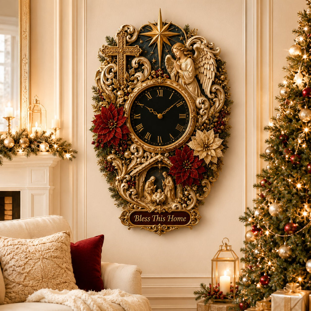 Christian Custom Name Wall Clock — personalized with a custom name