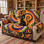 Halloween Hippie Cat Sofa Cover