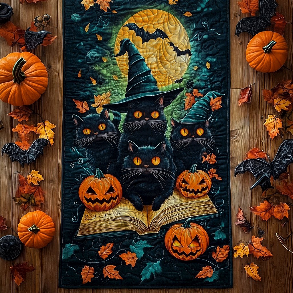 Halloween Night Whiskers Table Runner