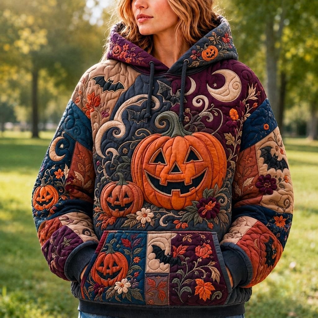 Halloween Pumpkin Glow hoodie, all-over print