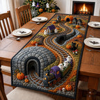 Halloween Train Crochet Table Runner