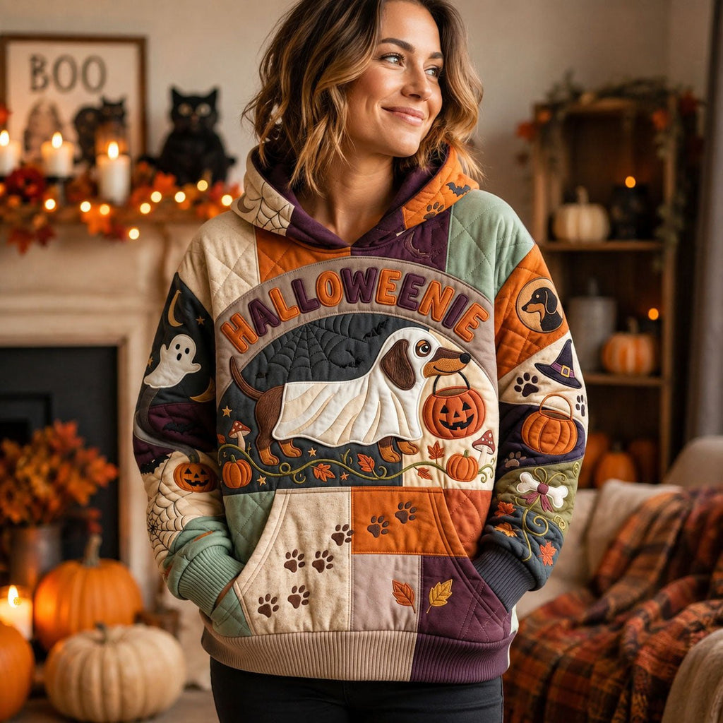 Halloweenie hoodie, all-over print