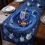Hanukkah Blue Table Runner
