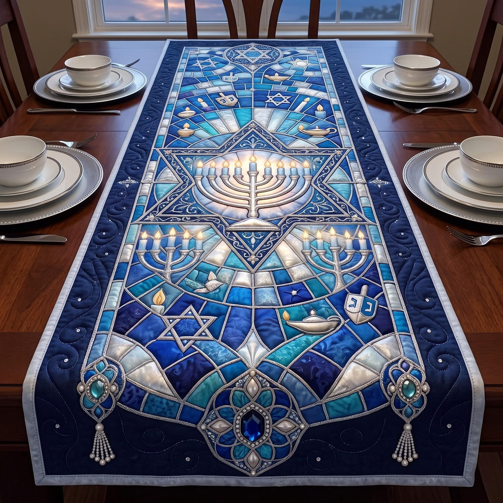 Hanukkah Star Table Runner