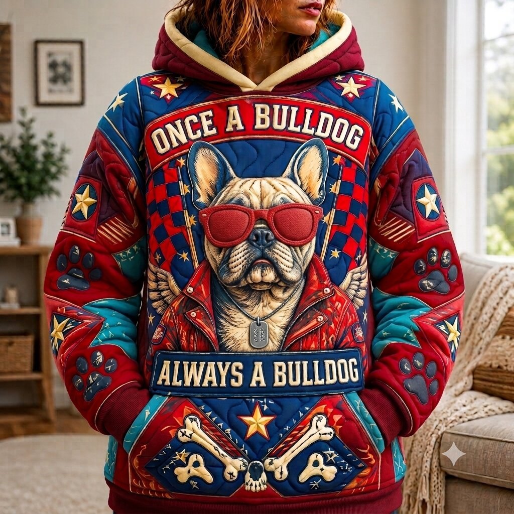 Happy Bulldog Days hoodie, all-over print