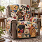 Happy Dog Portraits Sofa Cover