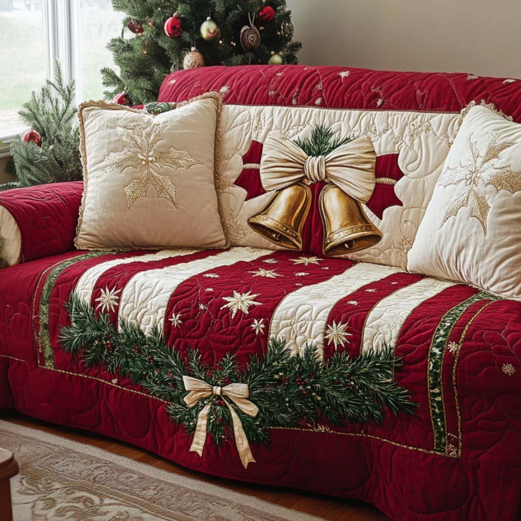 Happy Holiday Sofa Cover