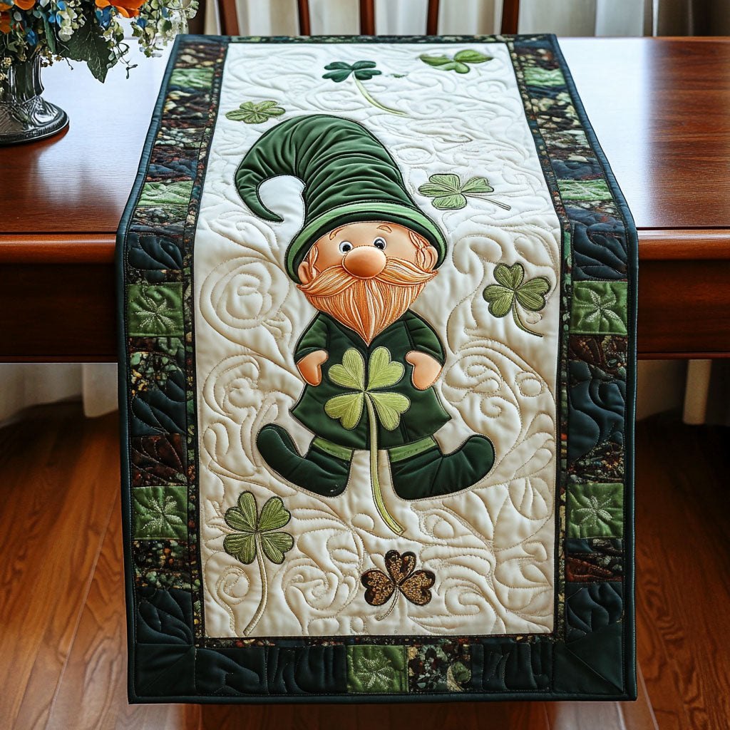 Happy Irish Gnome Table Runner