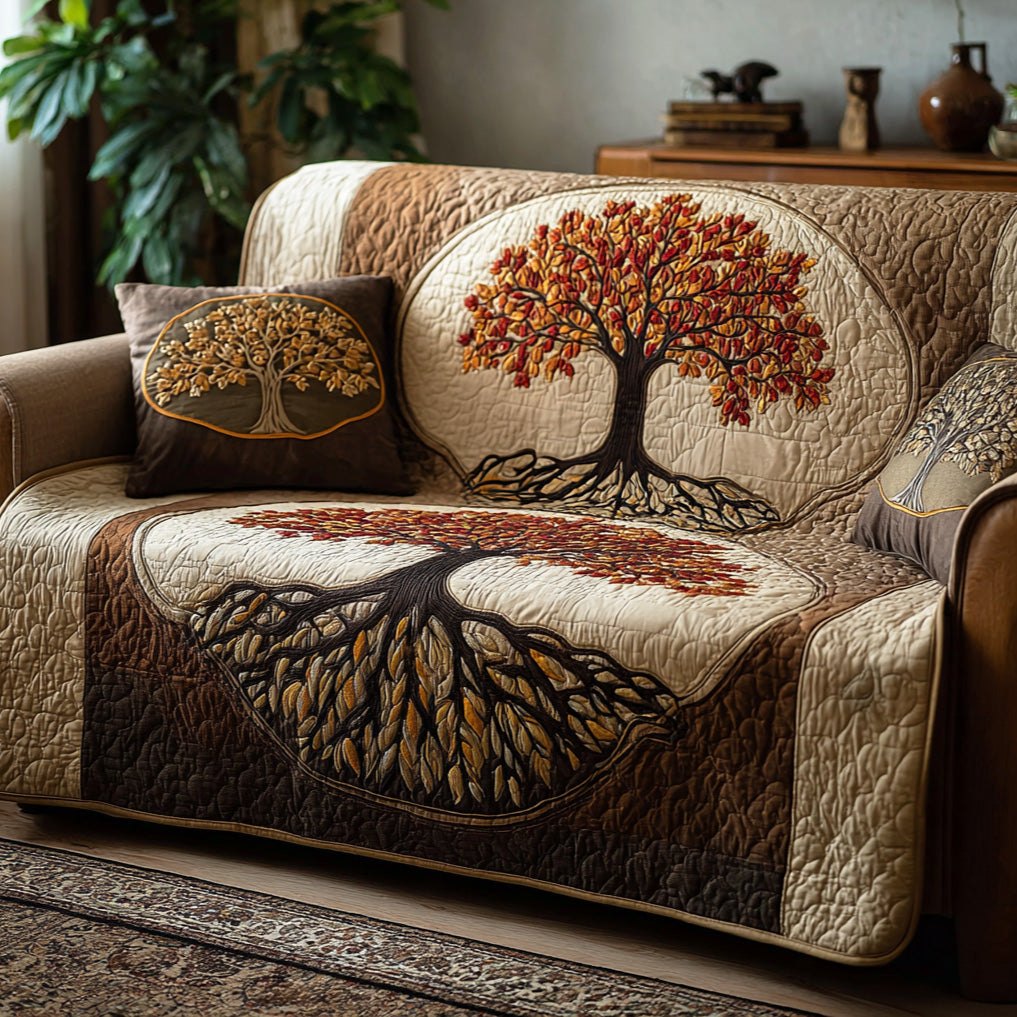Autumn Tree with Deep Roots Sofa Cover