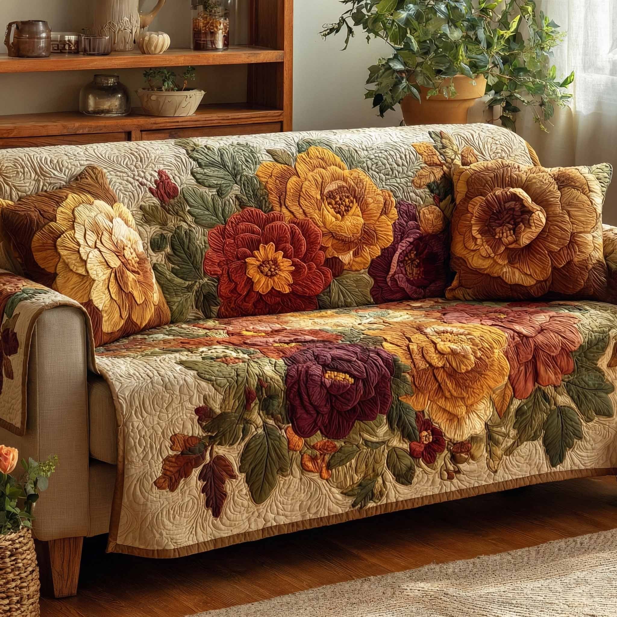 Harvest Blooms Sofa Cover