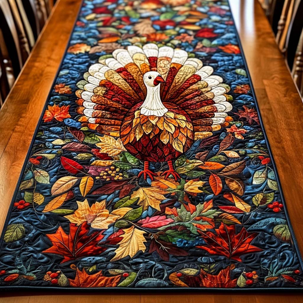 Harvest Feathered Pride Table Runner