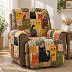 Harvest Kitty Squares Sofa Cover