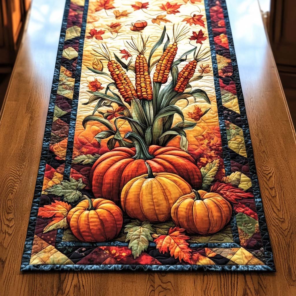 Harvest Pumpkin Delight Table Runner