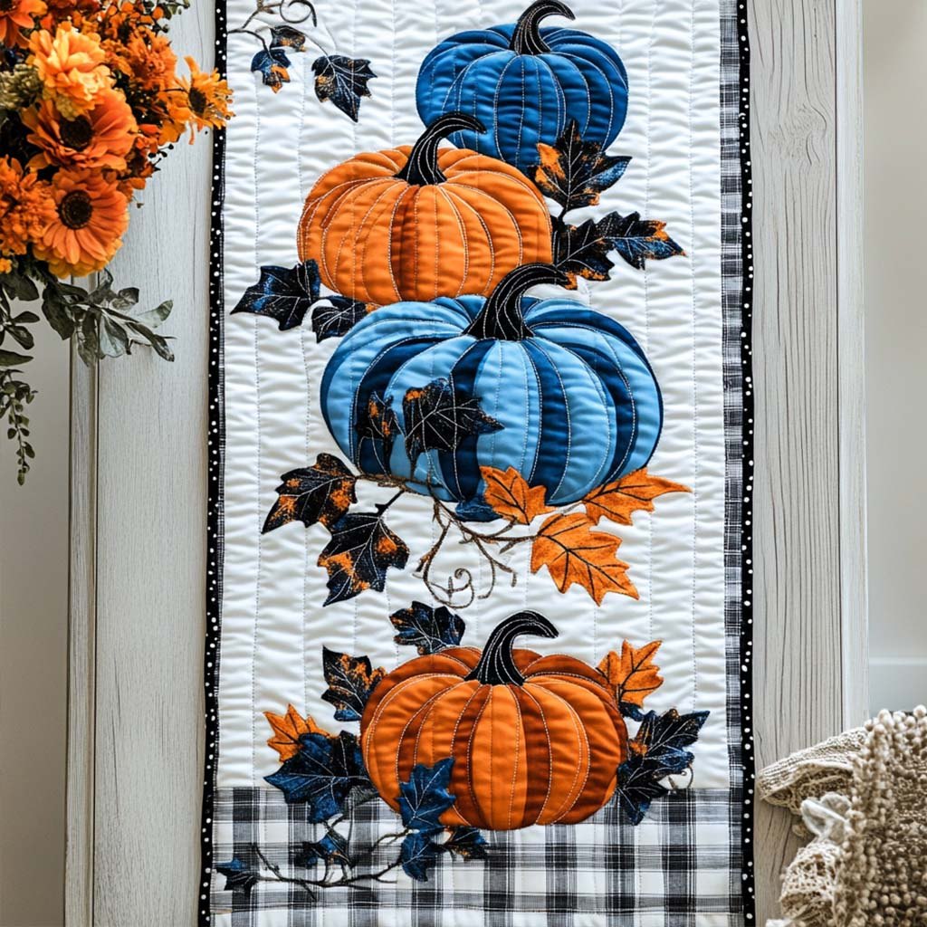Harvest Pumpkin Trail Table Runner