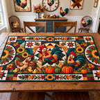 Harvest Rooster Homestead Table Runner