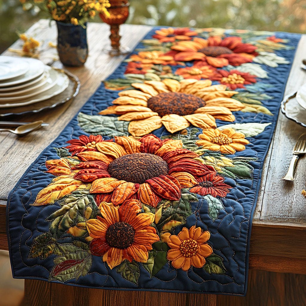 Harvest Sunflower Field Table Runner