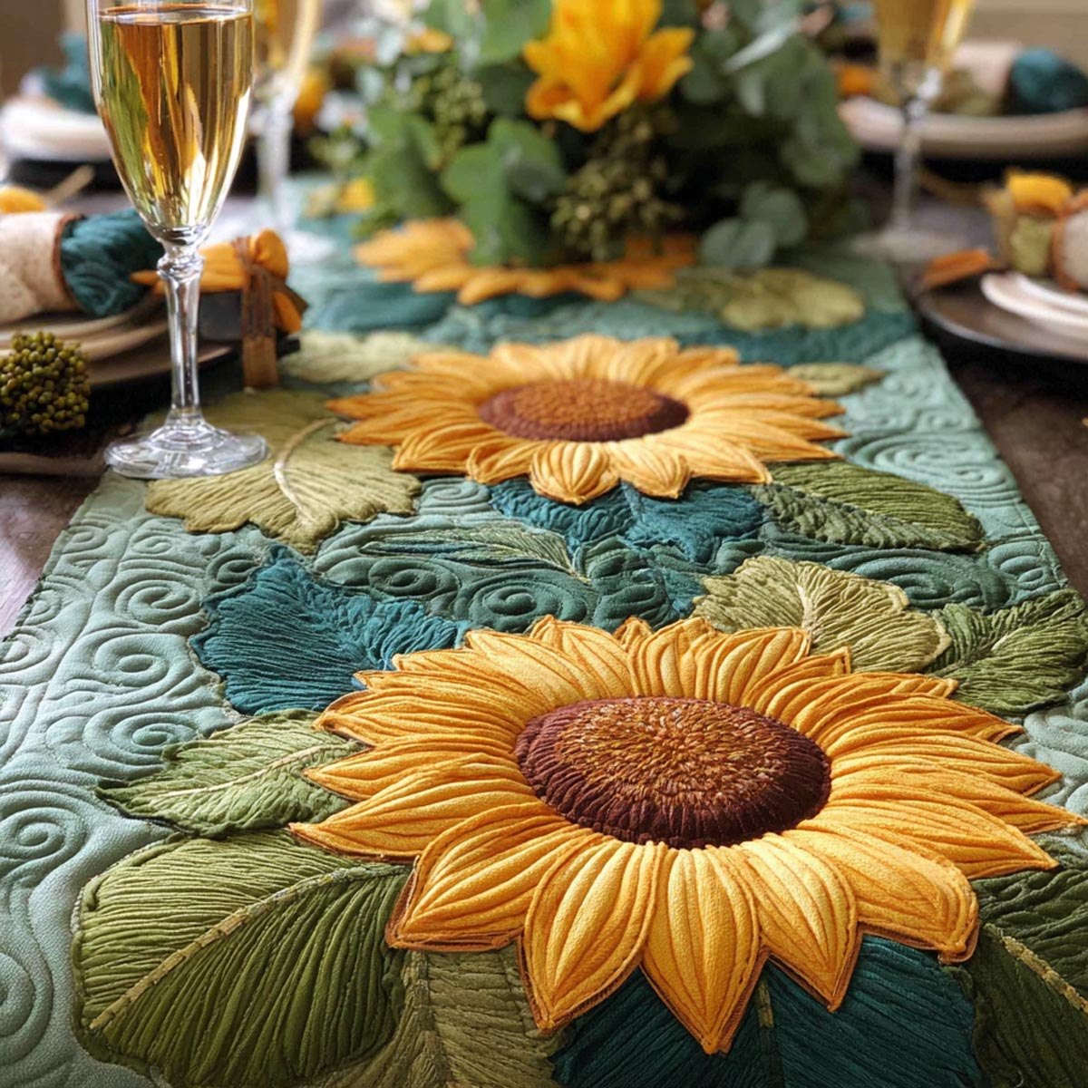 Harvest Sunflower Table Runner