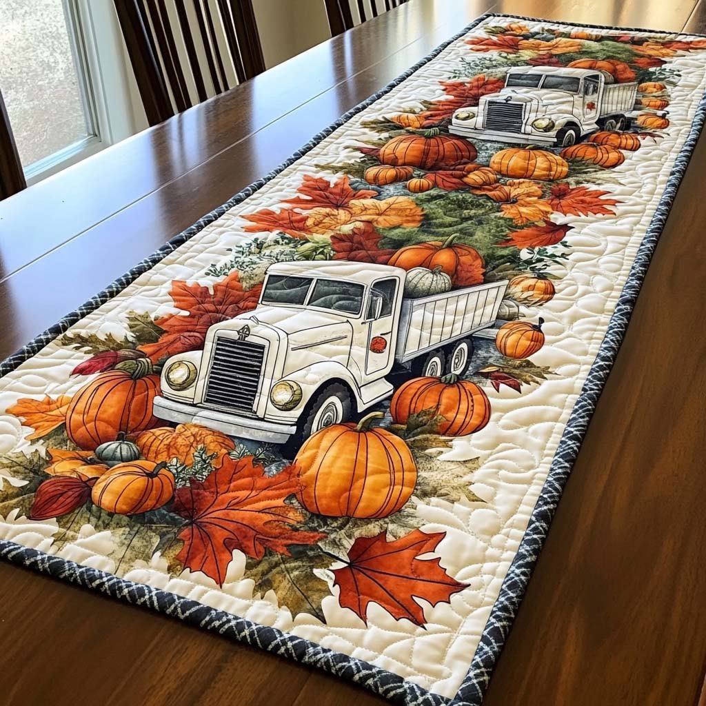 Harvest Truck Journey Table Runner