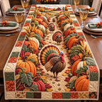 Pumpkin Patch Path Harvest Turkey Table Runner