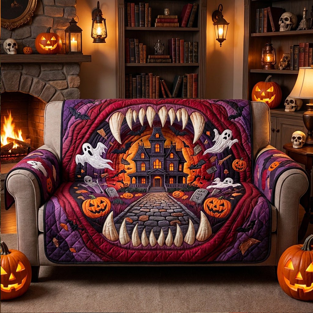 Monster Mouth with Haunted Mansion Sofa Cover