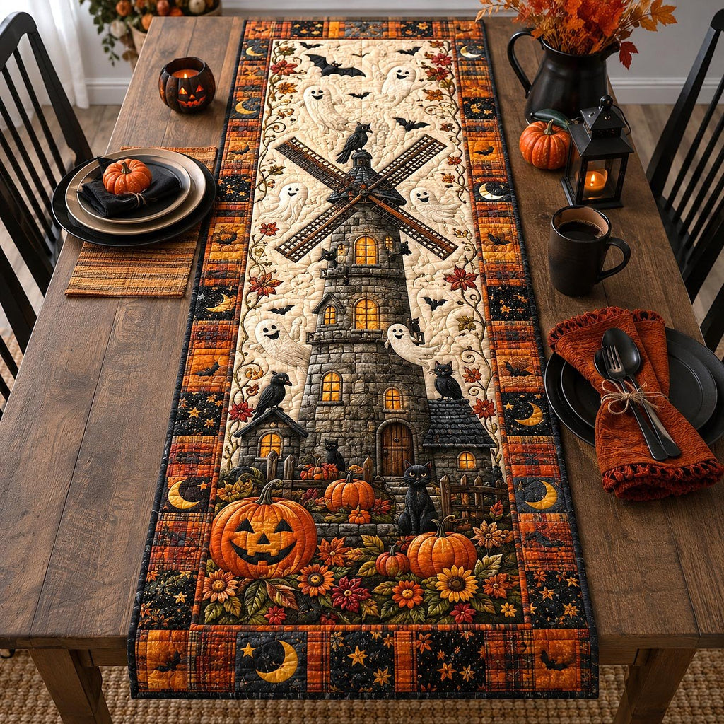 Haunted Windmill Tower Table Runner