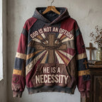 He Is Neccesary hoodie, all-over print