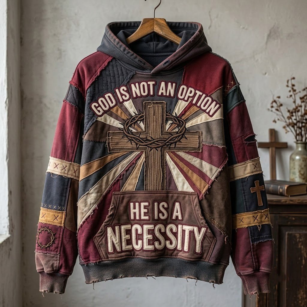 He Is Neccesary hoodie, all-over print